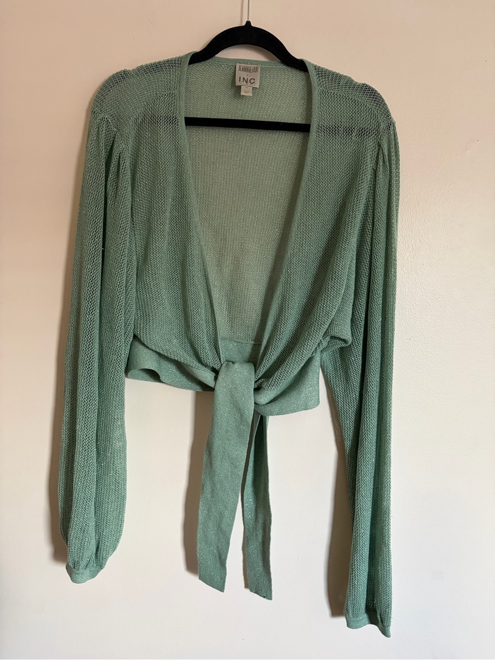 INC International Concepts Long Sleeve Top - Teal